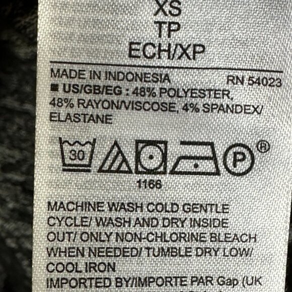 GAP Sweater Womens XS Gray Stretch Knit Turtleneck Pullover Hi Low Split Hem - Picture 7 of 8